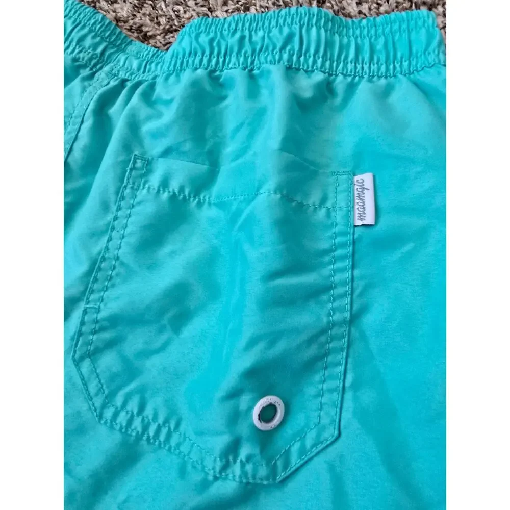 Maamgic Aqua Mens Swim Trunks Quick Dry Mesh Lined Beach Shorts Size M Summer